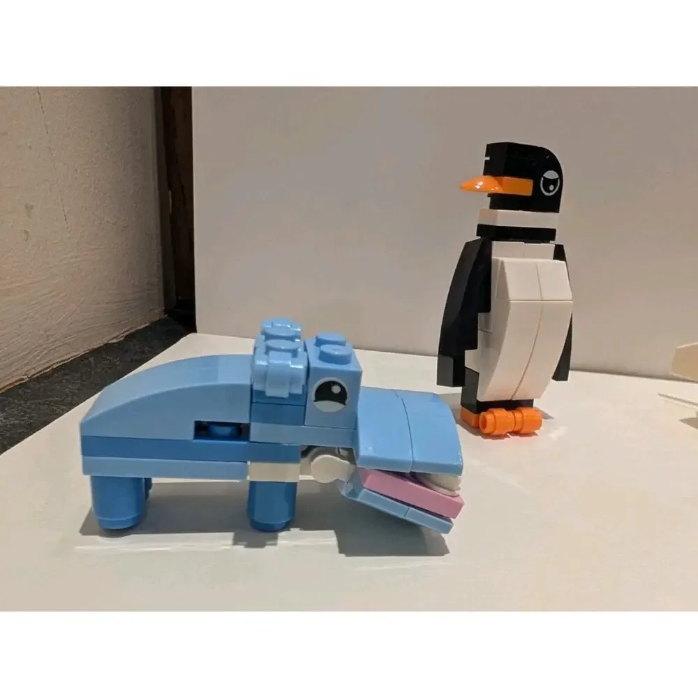 Building Blocks Animal Safari Set Hippo Lion Turtle Lot Of 7